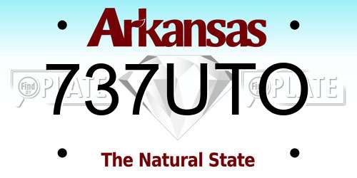 737UTO Arkansas License Plate