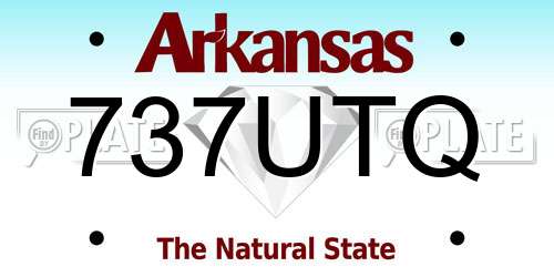 737UTQ Arkansas License Plate