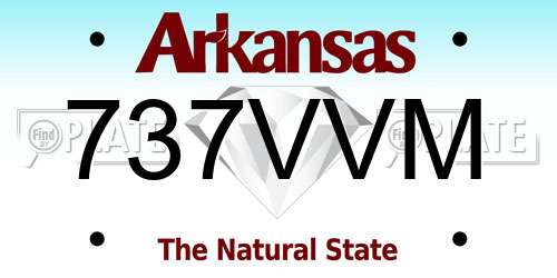 737VVM Arkansas License Plate