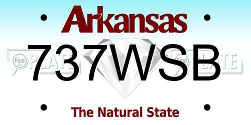 737WSB Arkansas License Plate