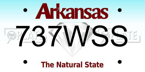 737WSS Arkansas License Plate