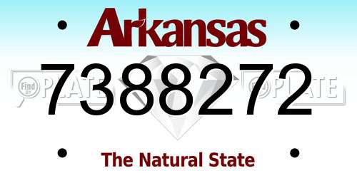 7388272 Arkansas License Plate