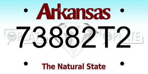 73882T2 Arkansas License Plate
