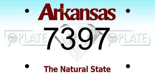 7397 Arkansas License Plate