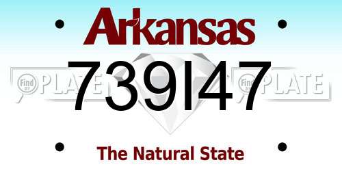 739I47 Arkansas License Plate