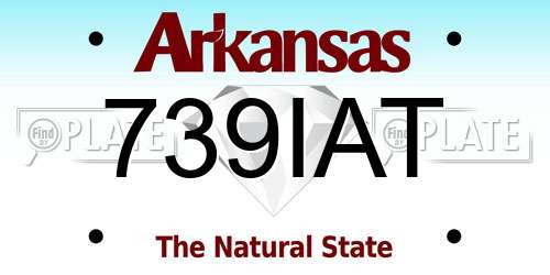 739IAT Arkansas License Plate