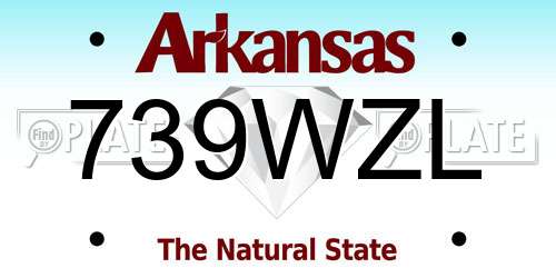 739WZL Arkansas License Plate