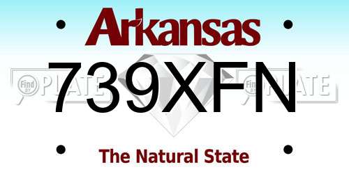 739XFN Arkansas License Plate