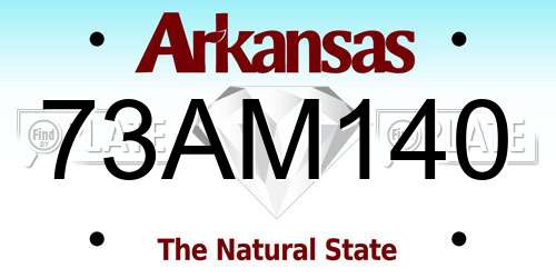 73AM140 Arkansas License Plate