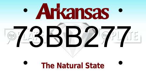 73BB277 Arkansas License Plate