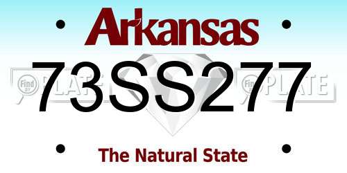 73SS277 Arkansas License Plate