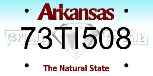 73TI508 Arkansas License Plate