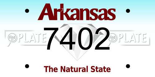 7402 Arkansas License Plate