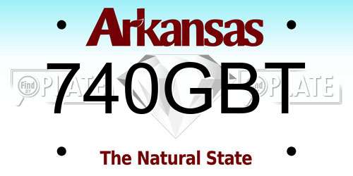 740GBT Arkansas License Plate