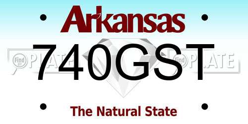 740GST Arkansas License Plate