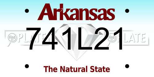 741L21 Arkansas License Plate