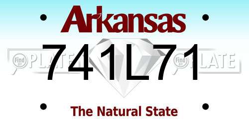 741L71 Arkansas License Plate
