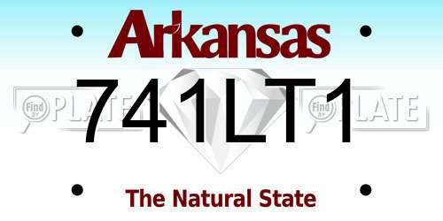 741LT1 Arkansas License Plate