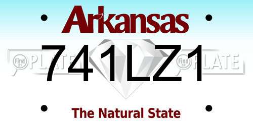 741LZ1 Arkansas License Plate