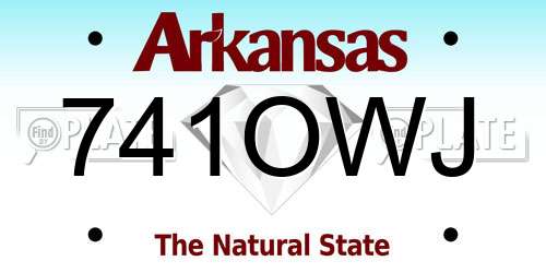 741OWJ Arkansas License Plate