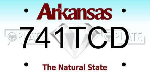 741TCD Arkansas License Plate