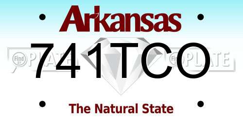 741TCO Arkansas License Plate