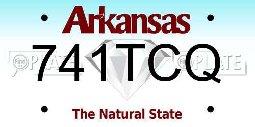 741TCQ Arkansas License Plate