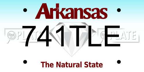 741TLE Arkansas License Plate