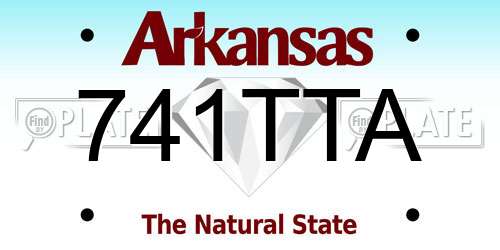 741TTA Arkansas License Plate
