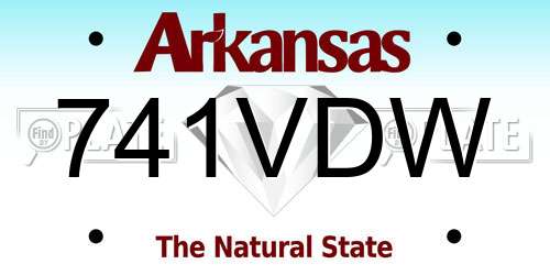 741VDW Arkansas License Plate