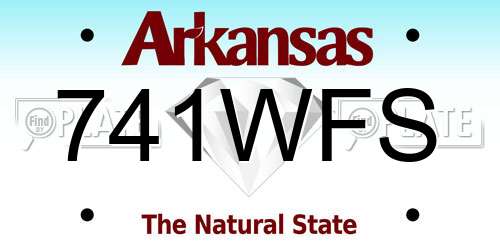 741WFS Arkansas License Plate