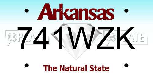 741WZK Arkansas License Plate