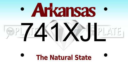 741XJL Arkansas License Plate