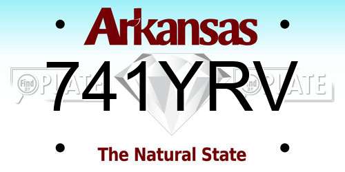 741YRV Arkansas License Plate