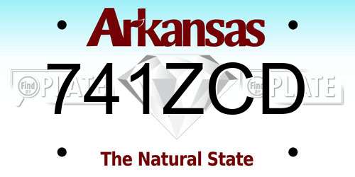 741ZCD Arkansas License Plate