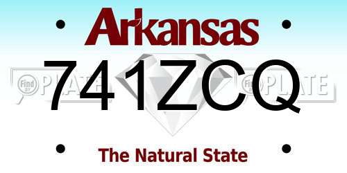 741ZCQ Arkansas License Plate