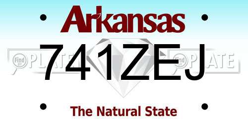 741ZEJ Arkansas License Plate