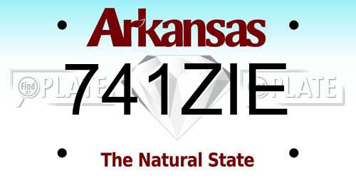 741ZIE Arkansas License Plate