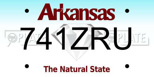 741ZRU Arkansas License Plate