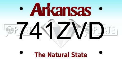 741ZVD Arkansas License Plate