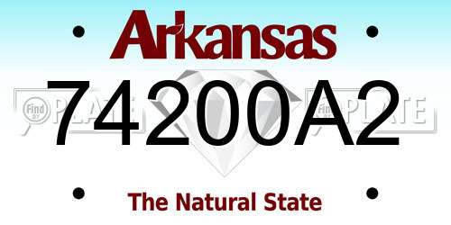 74200A2 Arkansas License Plate