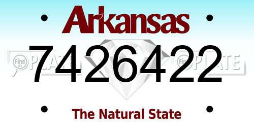 7426422 Arkansas License Plate