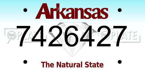 7426427 Arkansas License Plate