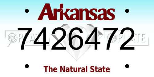 7426472 Arkansas License Plate