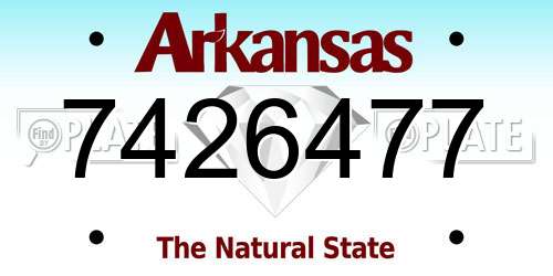 7426477 Arkansas License Plate