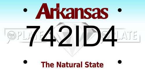 742ID4 Arkansas License Plate