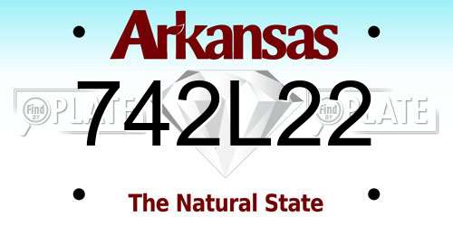 742L22 Arkansas License Plate