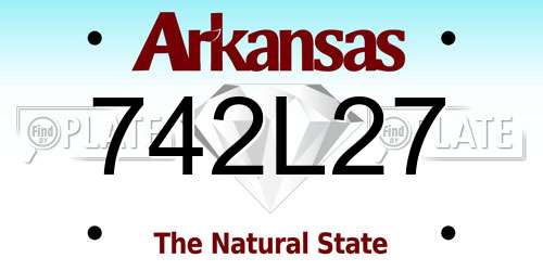 742L27 Arkansas License Plate