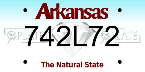 742L72 Arkansas License Plate