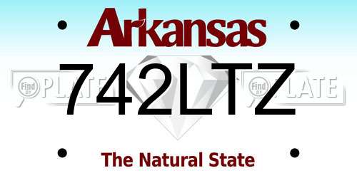 742LTZ Arkansas License Plate